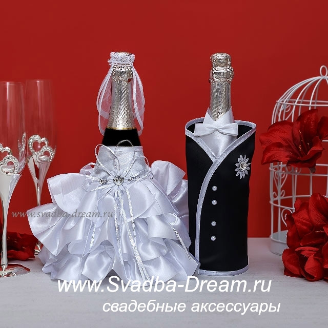 Шампанское на свадьбу своими руками в виде жениха и невесты