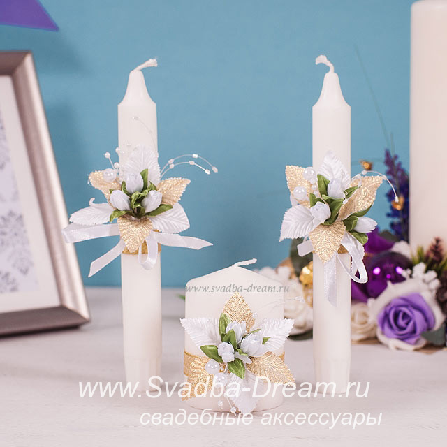 Свечи в романтичном оформлении свадьбы